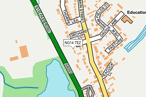 NG14 7EZ map - OS OpenMap – Local (Ordnance Survey)