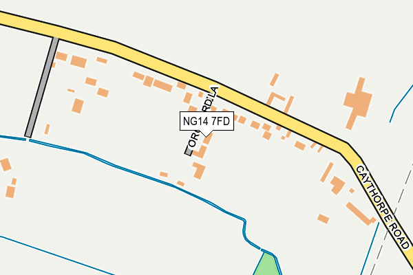 NG14 7FD map - OS OpenMap – Local (Ordnance Survey)