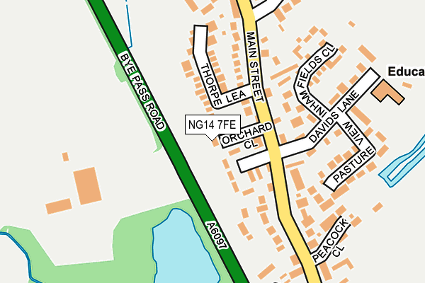 NG14 7FE map - OS OpenMap – Local (Ordnance Survey)