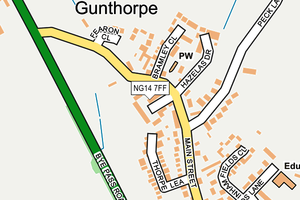 NG14 7FF map - OS OpenMap – Local (Ordnance Survey)