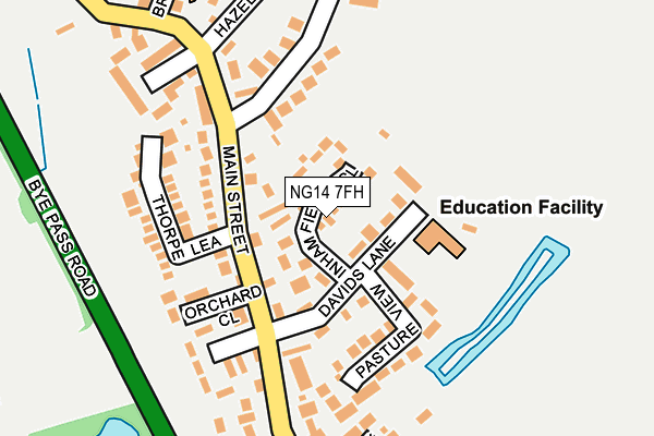 NG14 7FH map - OS OpenMap – Local (Ordnance Survey)