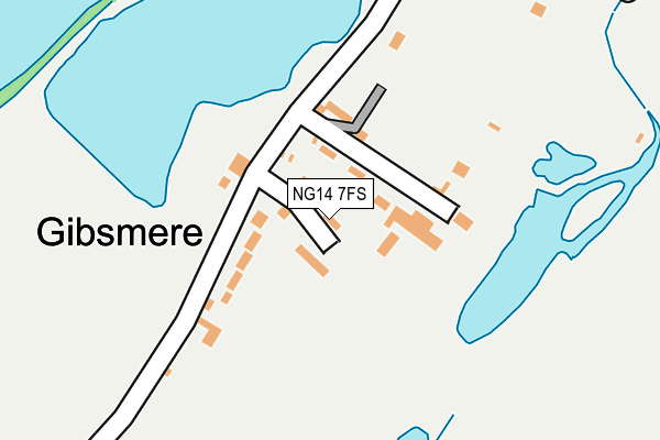 NG14 7FS map - OS OpenMap – Local (Ordnance Survey)