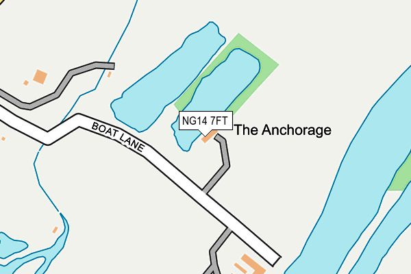 NG14 7FT map - OS OpenMap – Local (Ordnance Survey)