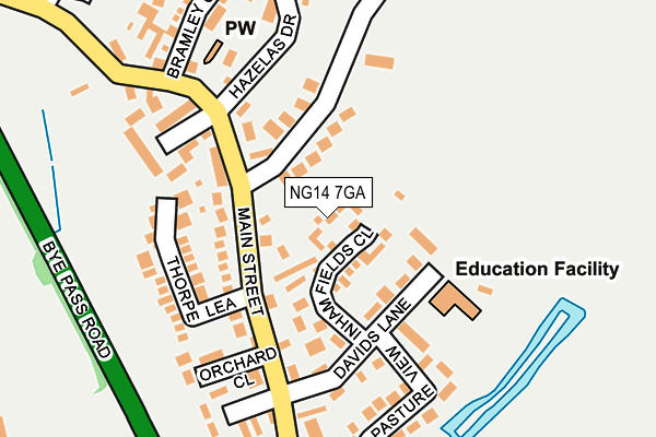 NG14 7GA map - OS OpenMap – Local (Ordnance Survey)