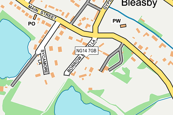 NG14 7GB map - OS OpenMap – Local (Ordnance Survey)