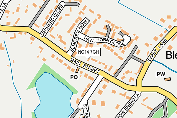 NG14 7GH map - OS OpenMap – Local (Ordnance Survey)