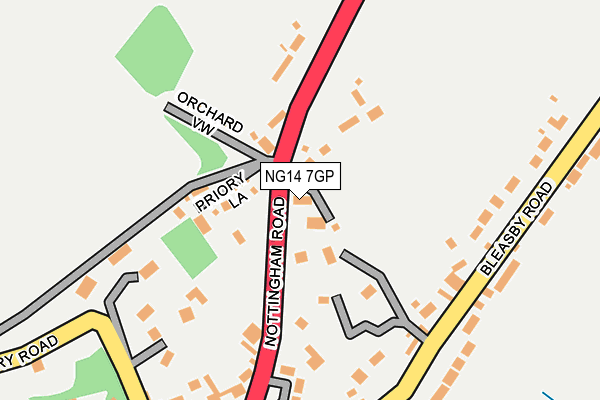 NG14 7GP map - OS OpenMap – Local (Ordnance Survey)