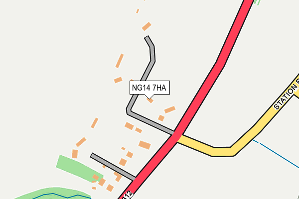 NG14 7HA map - OS OpenMap – Local (Ordnance Survey)