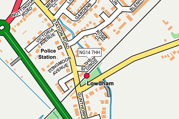 NG14 7HH map - OS OpenMap – Local (Ordnance Survey)