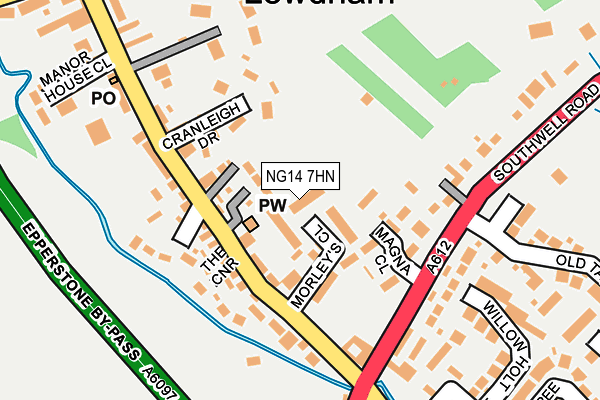 NG14 7HN map - OS OpenMap – Local (Ordnance Survey)