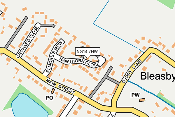 Map of BLEASBY DEVELOPMENTS LTD at local scale