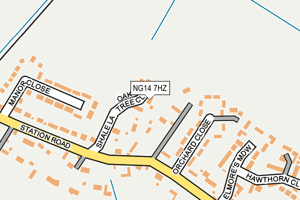 NG14 7HZ map - OS OpenMap – Local (Ordnance Survey)