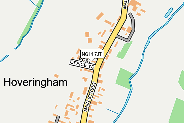 NG14 7JT map - OS OpenMap – Local (Ordnance Survey)