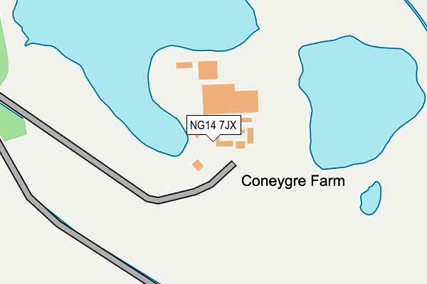 NG14 7JX map - OS OpenMap – Local (Ordnance Survey)