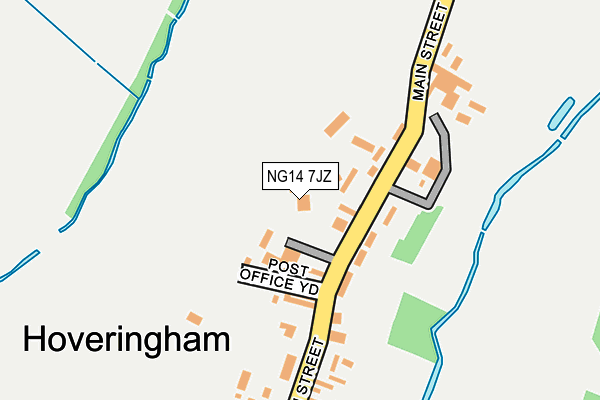 NG14 7JZ map - OS OpenMap – Local (Ordnance Survey)