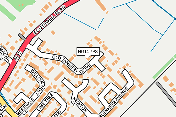 NG14 7PS map - OS OpenMap – Local (Ordnance Survey)