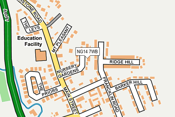 NG14 7WB map - OS OpenMap – Local (Ordnance Survey)