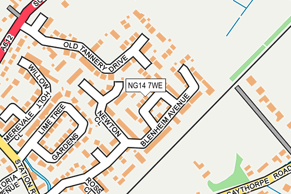 NG14 7WE map - OS OpenMap – Local (Ordnance Survey)