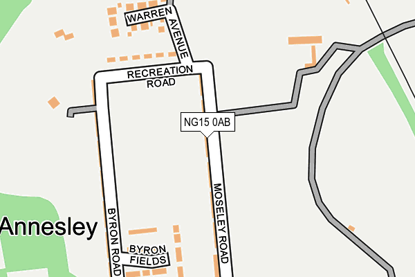 NG15 0AB map - OS OpenMap – Local (Ordnance Survey)