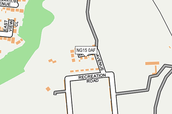 NG15 0AF map - OS OpenMap – Local (Ordnance Survey)