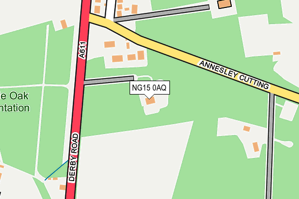 NG15 0AQ map - OS OpenMap – Local (Ordnance Survey)