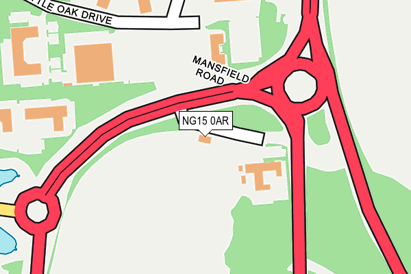 NG15 0AR map - OS OpenMap – Local (Ordnance Survey)