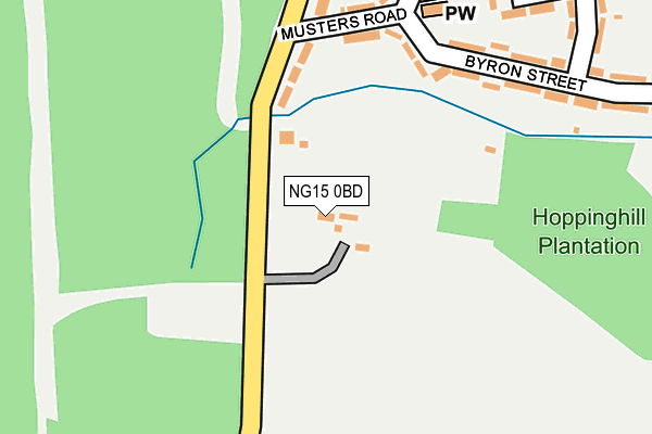 NG15 0BD map - OS OpenMap – Local (Ordnance Survey)