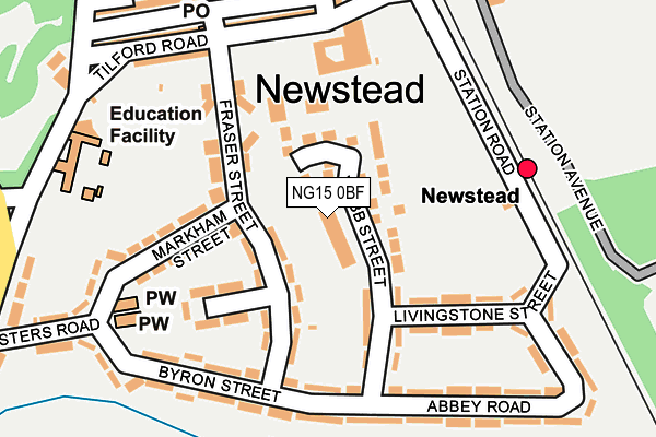 NG15 0BF map - OS OpenMap – Local (Ordnance Survey)