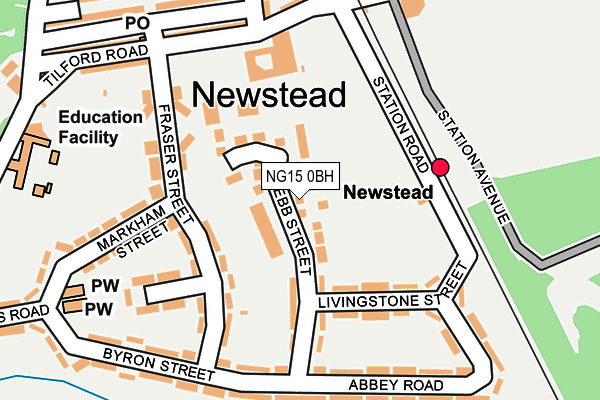 NG15 0BH map - OS OpenMap – Local (Ordnance Survey)