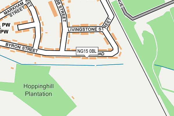 NG15 0BL map - OS OpenMap – Local (Ordnance Survey)