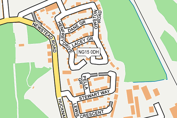 NG15 0DH map - OS OpenMap – Local (Ordnance Survey)