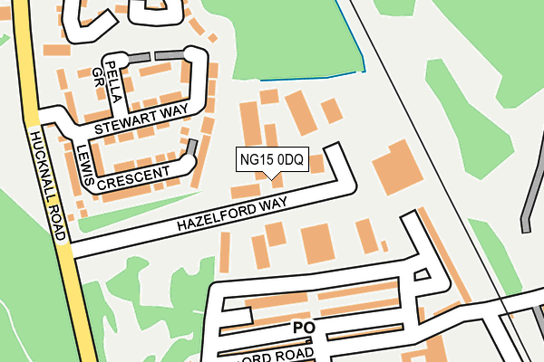 NG15 0DQ map - OS OpenMap – Local (Ordnance Survey)