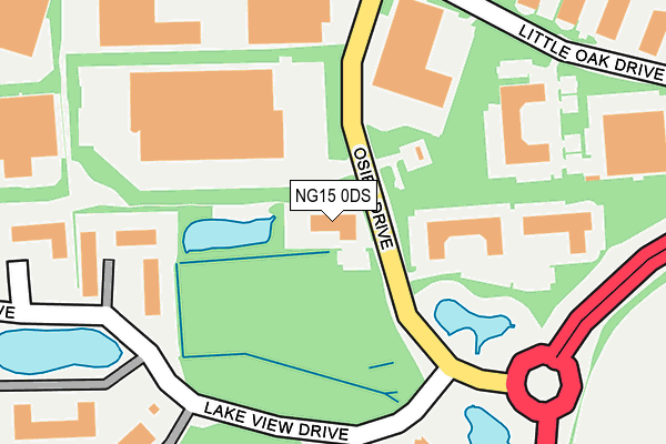 NG15 0DS map - OS OpenMap – Local (Ordnance Survey)