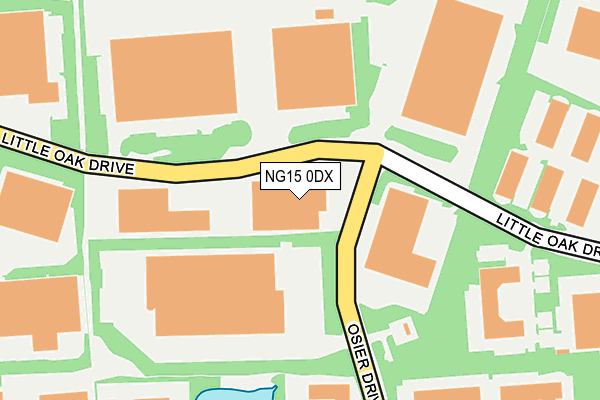NG15 0DX map - OS OpenMap – Local (Ordnance Survey)
