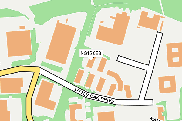 NG15 0EB map - OS OpenMap – Local (Ordnance Survey)