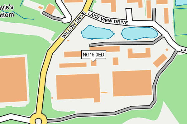 NG15 0ED map - OS OpenMap – Local (Ordnance Survey)