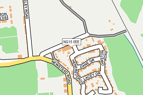 NG15 0EE map - OS OpenMap – Local (Ordnance Survey)