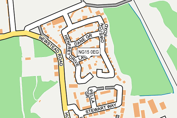 NG15 0EG map - OS OpenMap – Local (Ordnance Survey)