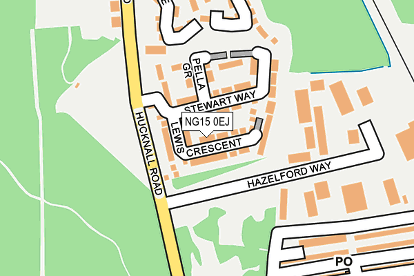 NG15 0EJ map - OS OpenMap – Local (Ordnance Survey)