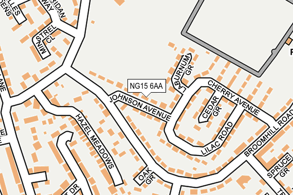 NG15 6AA map - OS OpenMap – Local (Ordnance Survey)