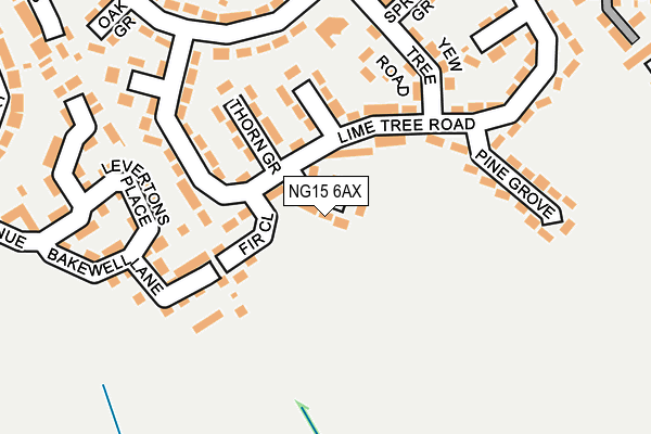 NG15 6AX map - OS OpenMap – Local (Ordnance Survey)