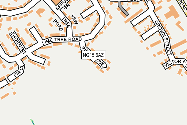 NG15 6AZ map - OS OpenMap – Local (Ordnance Survey)