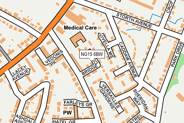 NG15 6BW map - OS OpenMap – Local (Ordnance Survey)