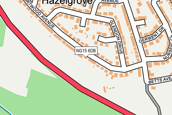 NG15 6DB map - OS OpenMap – Local (Ordnance Survey)