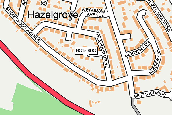 NG15 6DG map - OS OpenMap – Local (Ordnance Survey)