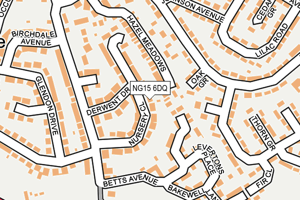 NG15 6DQ map - OS OpenMap – Local (Ordnance Survey)