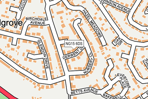 NG15 6DS map - OS OpenMap – Local (Ordnance Survey)