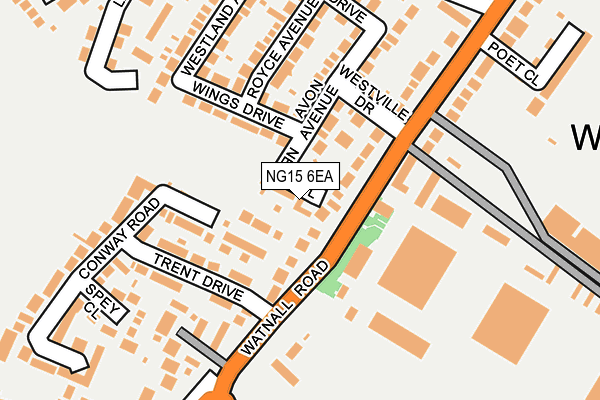 NG15 6EA map - OS OpenMap – Local (Ordnance Survey)