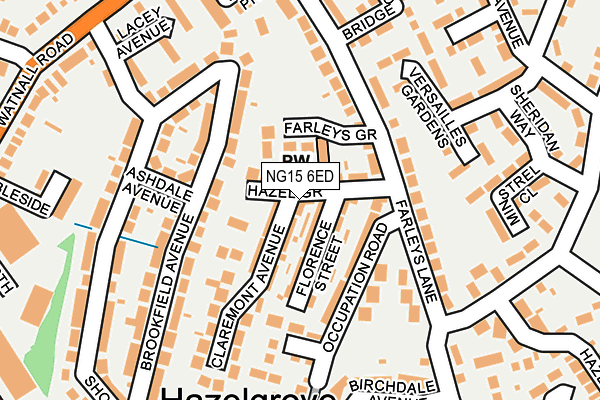 NG15 6ED map - OS OpenMap – Local (Ordnance Survey)