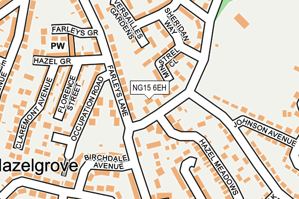 NG15 6EH map - OS OpenMap – Local (Ordnance Survey)